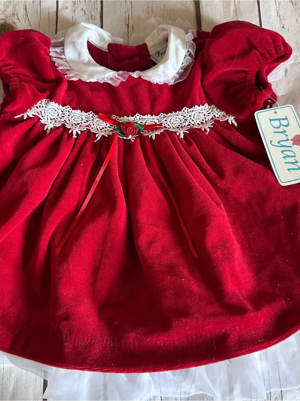 Vintage Bryan Red Velvet Dress